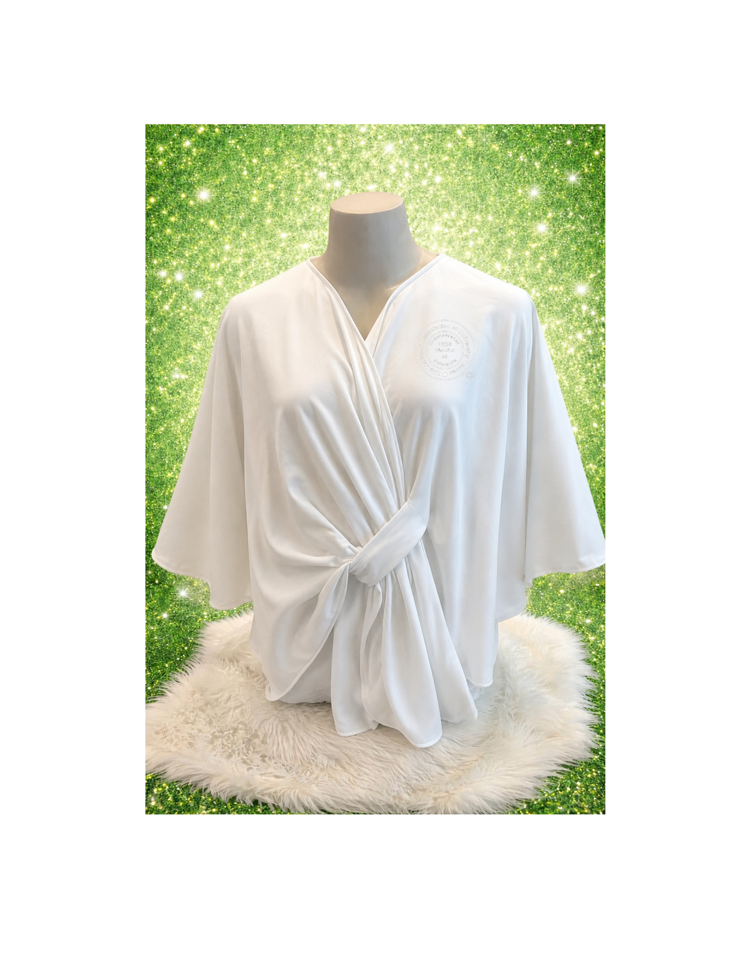 NAUW ALL WHITE LOGO SHAWL