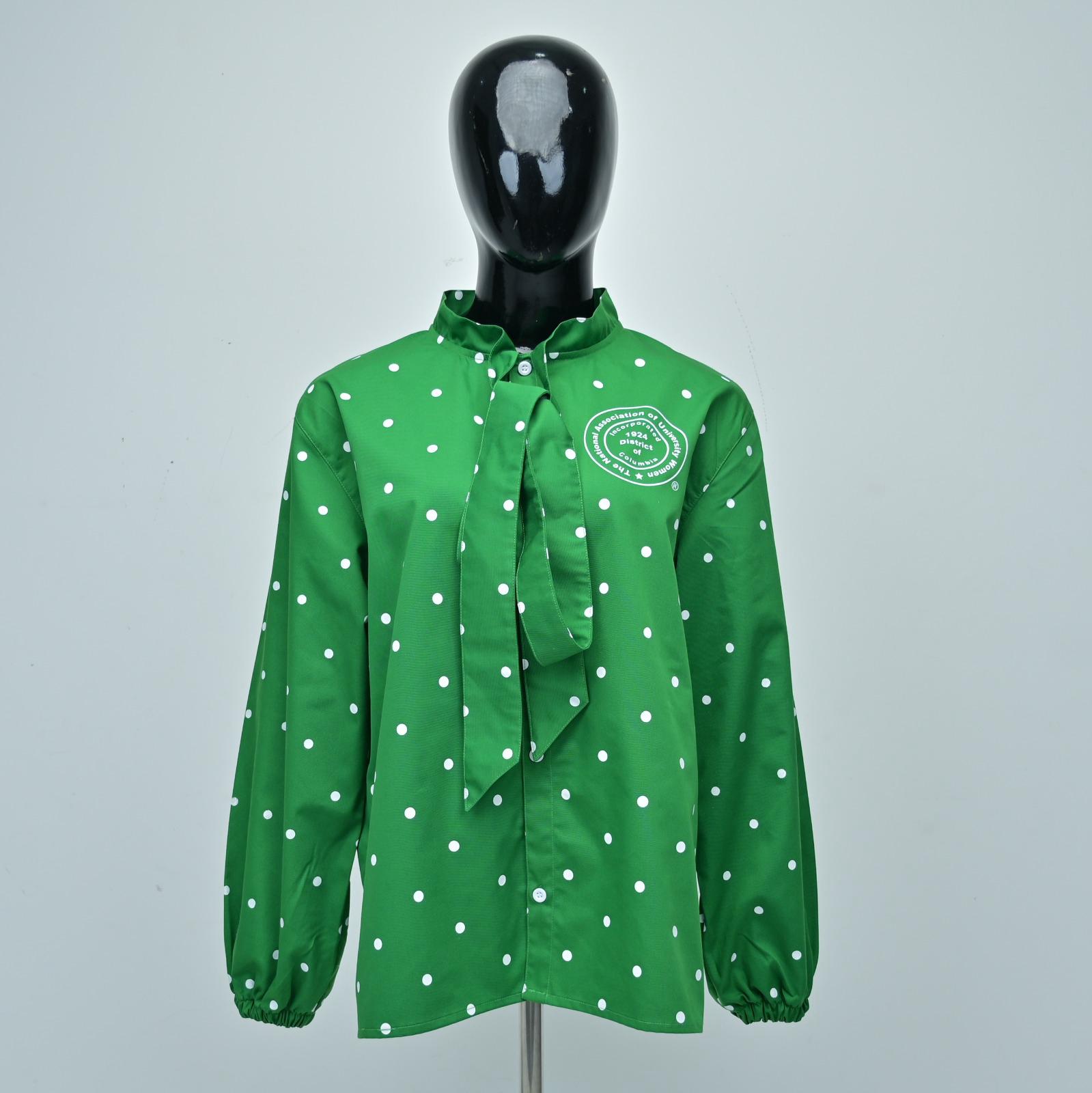 NAUW Green and White Polka Dot Shirt - Image 3